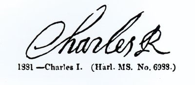 Signature of King Charles I by English School